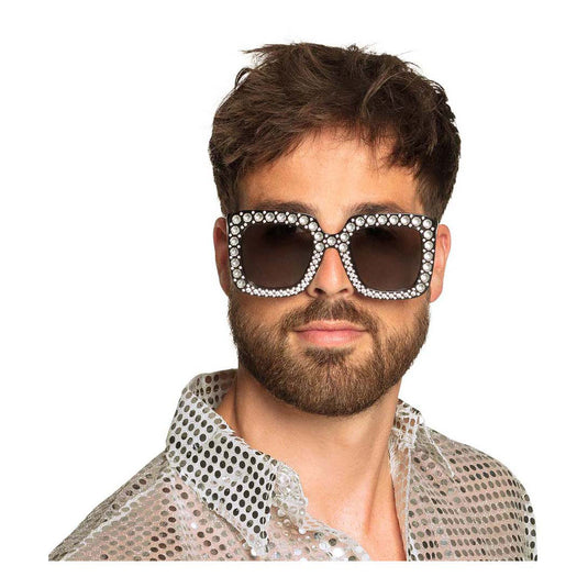 Boland partybril bling bling zwart