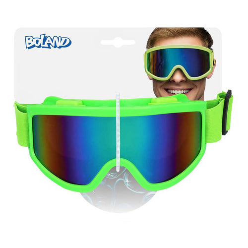 Boland party skibril neon groen