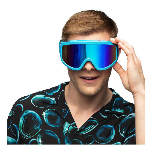 Boland party skibril neon blauw