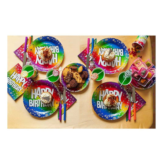 Boland papieren borden happy birthday 23cm, 10st.