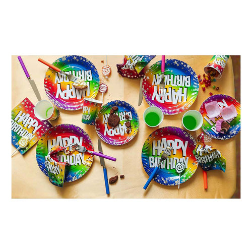 Boland papieren bekers happy birthday 210ml, 10st.