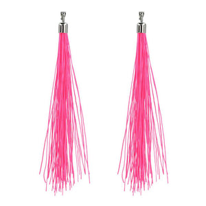 Boland oorbellen festival neon roze, 20cm