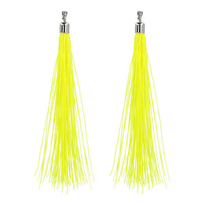 Boland oorbellen festival neon geel, 20cm