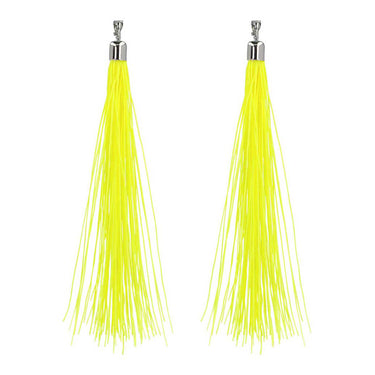 Boland oorbellen festival neon geel, 20cm