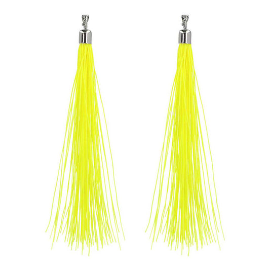 Boland oorbellen festival neon geel, 20cm