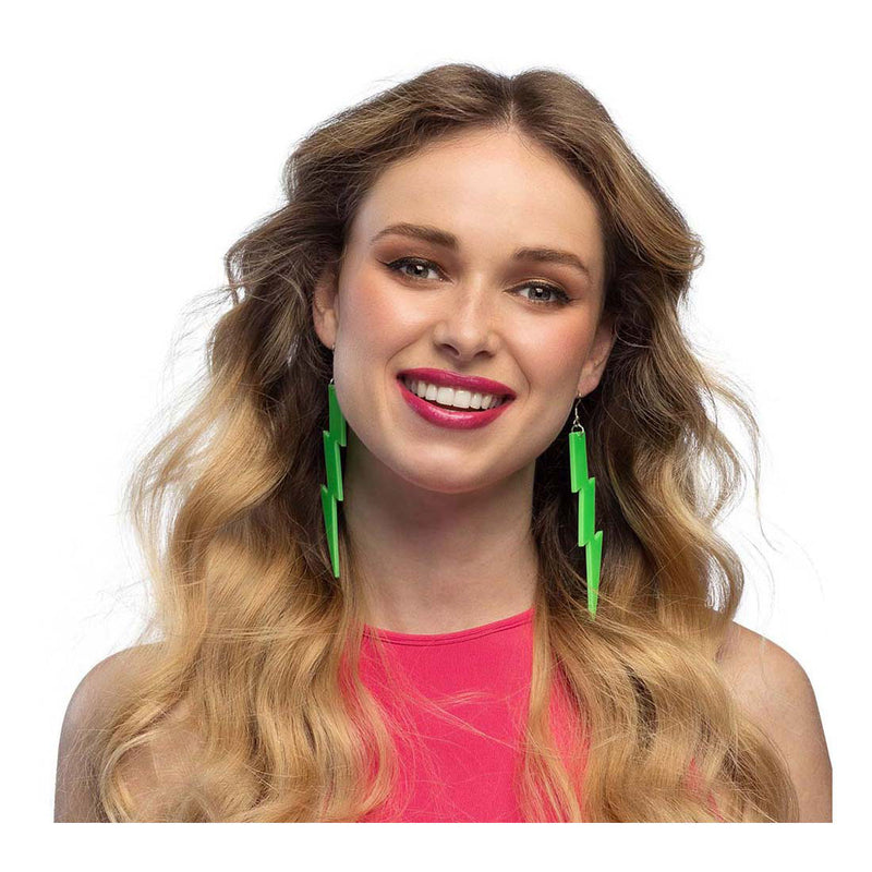 Load image into Gallery viewer, Boland oorbellen flash neon groen
