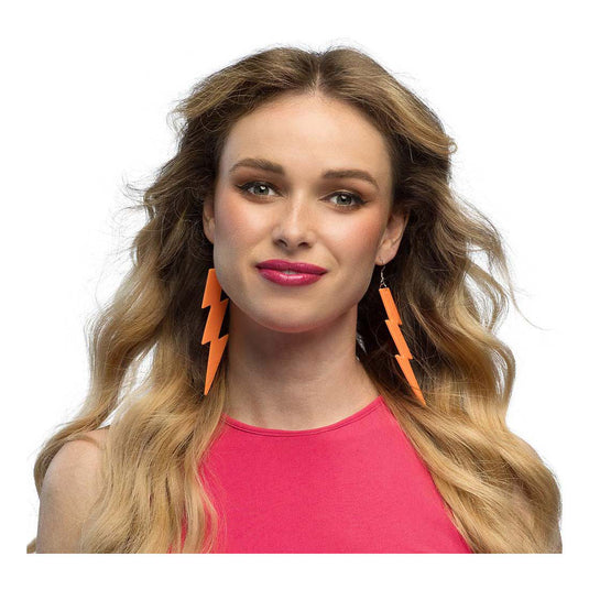 Boland oorbellen flash neon oranje