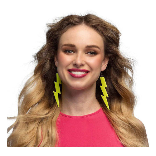 Boland oorbellen flash neon geel