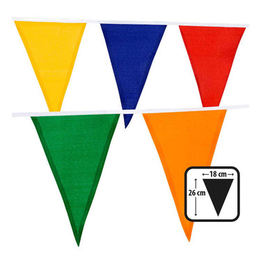 Boland polyester kleurrijke vlaggenlijn 10m