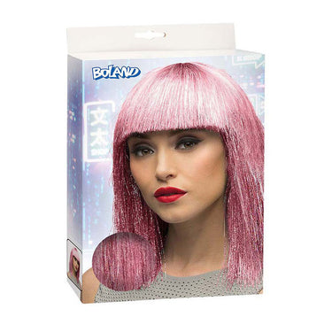 Boland pruik crazy roze