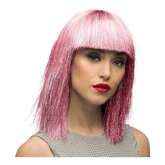 Boland pruik crazy roze