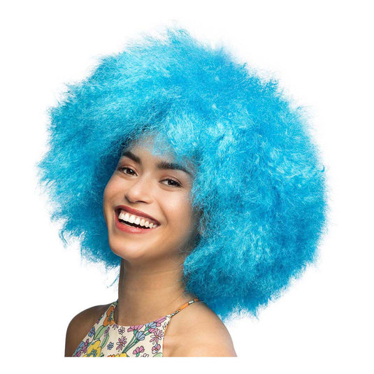 Boland pruik sugar neon blauw