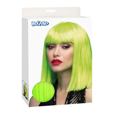 Boland pruik dance neon groen