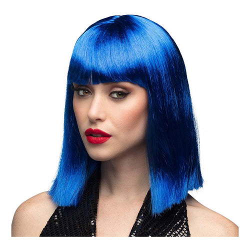 Boland pruik dance blauw