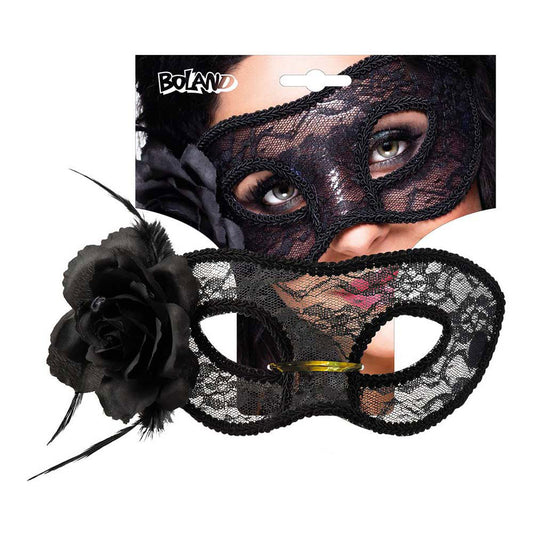 Boland kanten oogmasker mystique zwart