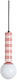 Leitmotiv hanglamp rayado - roze - 12x12x38cm - modern - hanglampen eetkamer, slaapkamer, woonkamer