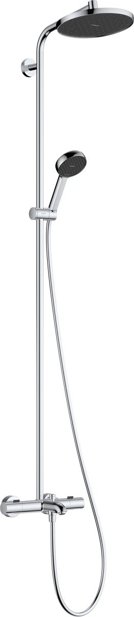 Hansgrohe activera s - showerpipe - ecosmart waterbesparend - ecostat thermostaat - 240mm maat - 1 straalfunctie - chroom
