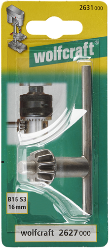Wolfcraft boorkopsleutel | 16mm | s3 | b16 | 1 stuk - 2631000