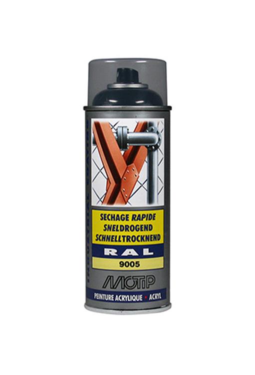 Load image into Gallery viewer, Motip industrial acryllak hoogglans ral 9005 diep zwart - 400 ml.
