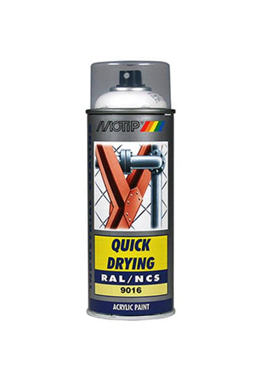 Motip 1051641 - ind. ral 9016 verkeers wit spuitbus 400 ml | 1 stuks