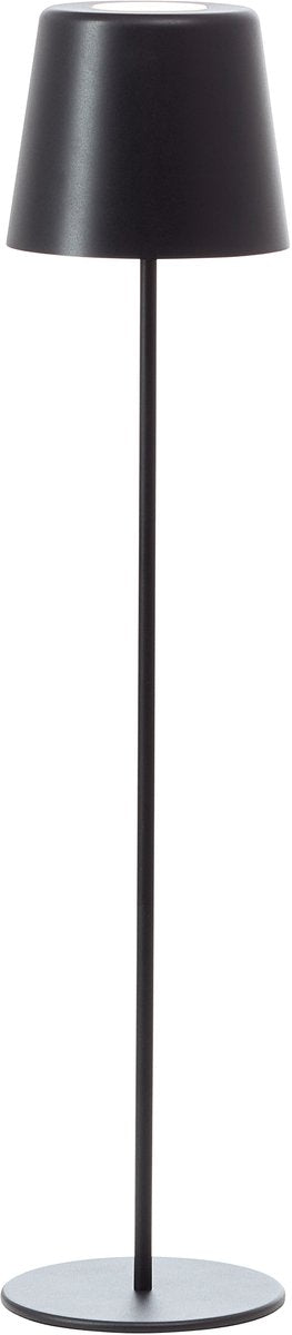 Brilliant kaami - buiten vloerlamp - led 4w - ø 18 cm - 350 lm - 3000k - 3-steps dimbaar - usb oplaadbaar - geheugenfunctie - ip44 - zwart