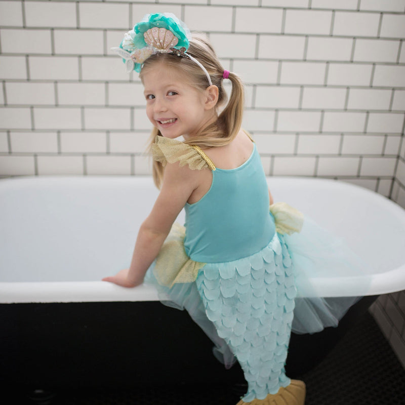 Load image into Gallery viewer, Great pretenders verkleedjurk zeemeermin met staart, 5-6 jaar
