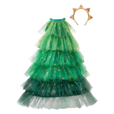 Great pretenders kerstboomjurk met haarband - 5-6 jaar