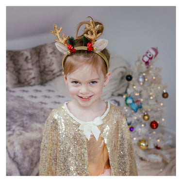 Great pretenders holiday rudolph gouden kersthaarband voor kinderen