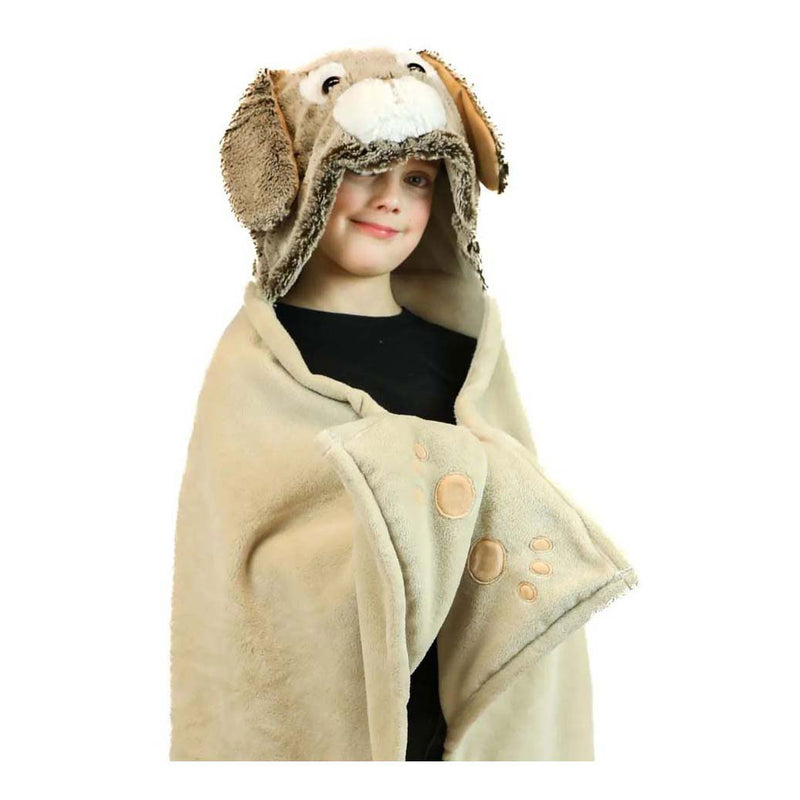 Load image into Gallery viewer, Noxxiez knuffeldeken met capuchon konijn, 130x100cm
