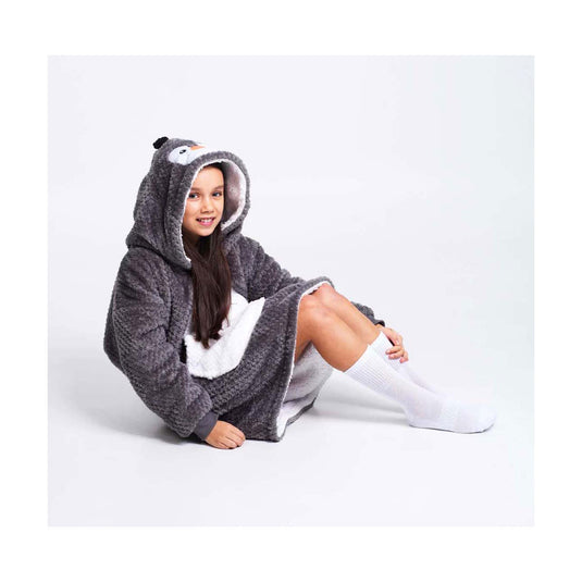 Noxxiez knuffel hoodie medium trui pinguin, tot 160cm