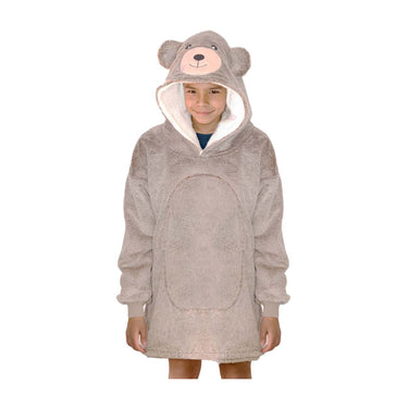 Noxxiez knuffel hoodie medium trui beer, tot 160cm