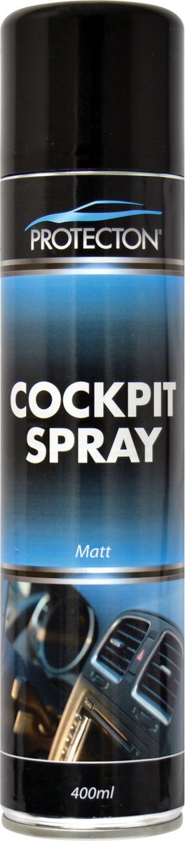 Protecton cockpit spray mat - reinigt en verzorgt kunststofdelen - voor kunststof en leer - brengt kleur terug - niet glanzend - 400ml