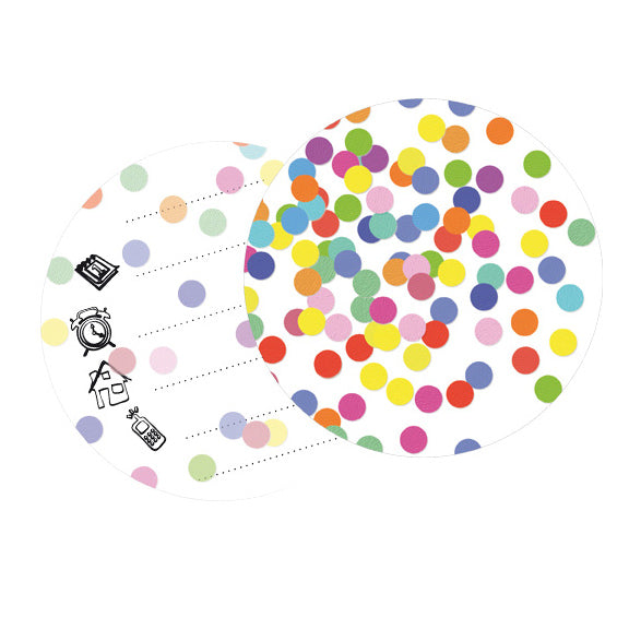 Load image into Gallery viewer, Haza witbaard uitnodigingen confetti, 6st.
