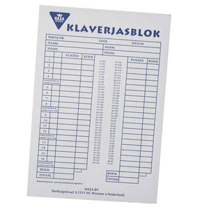 Haza witbaard klaverjasblok, 50 vellen