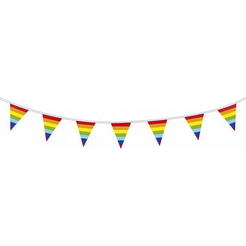 Load image into Gallery viewer, Haza witbaard vlaggenlijn regenboog, 10mtr.
