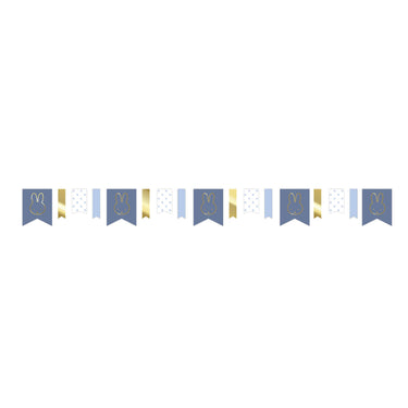 Haza witbaard nijntje slinger blauw, 4mtr.