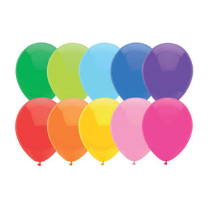 Haza witbaard ballonnen gekleurd, 10st.