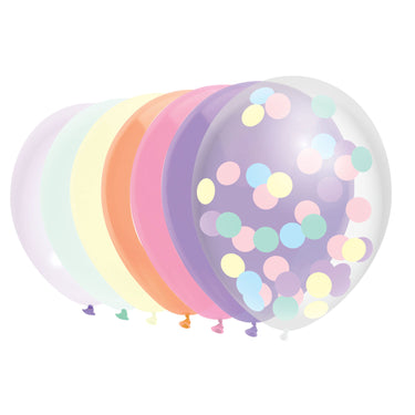 Haza witbaard ballonnen pastel, 10st.