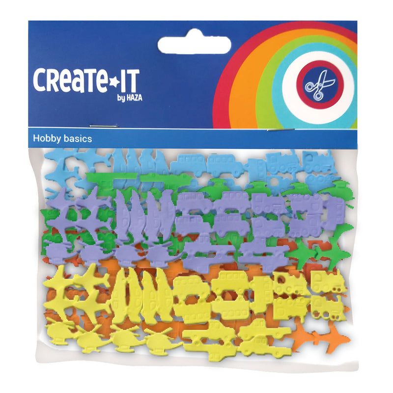 Load image into Gallery viewer, Haza witbaard foamstickers voertuigen, 72st.

