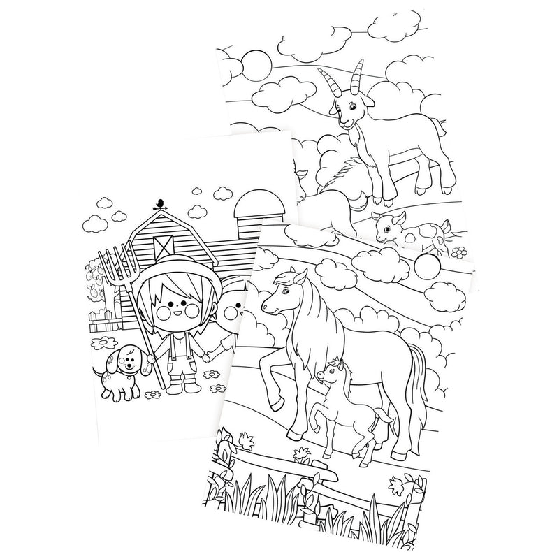 Load image into Gallery viewer, Haza witbaard kleurboek boerderij
