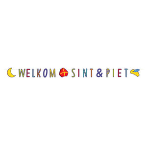 Haza witbaard letterslinger welkom sint piet, 285cm