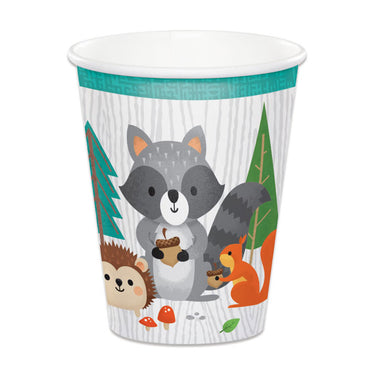 Haza witbaard wild ones bekers bosdieren, 8st.
