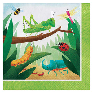 Haza witbaard insecten servetten, 16st.