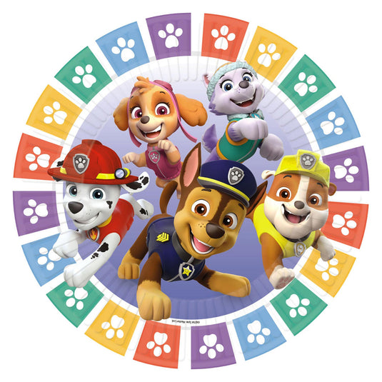 Haza witbaard paw patrol bordjes, 8st.