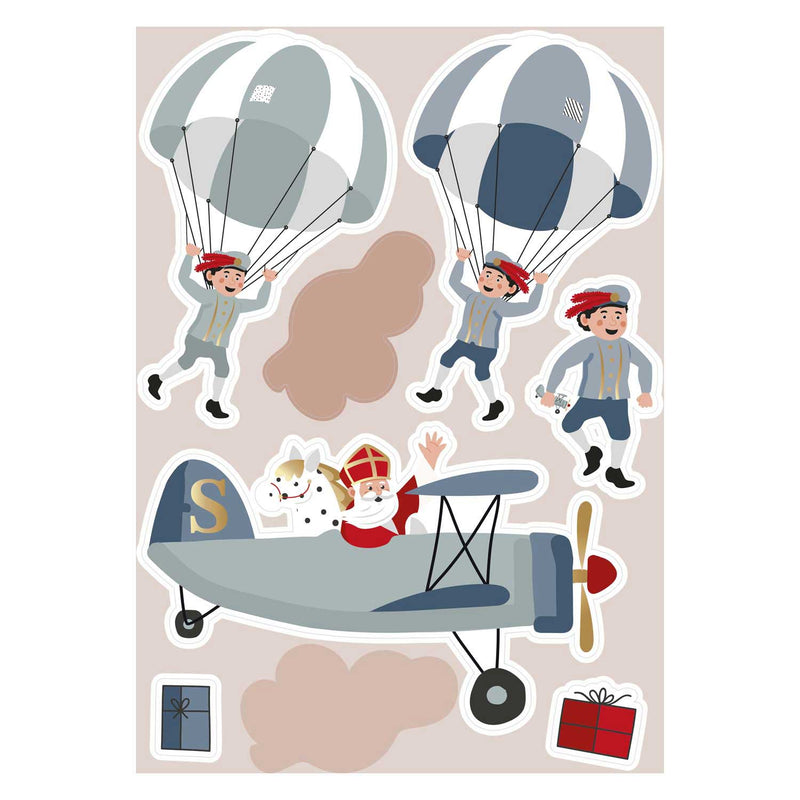 Load image into Gallery viewer, Haza witbaard raamstickers sint co.
