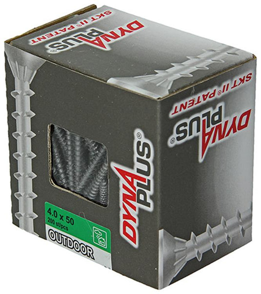 Dynaplus unischroef spaanplaatschroef ar-coating platkop voldraad torx tx20 4.0x50 | 200 stuks - 0281.08.25901