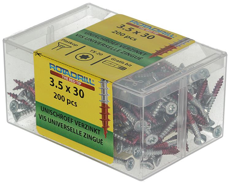 Load image into Gallery viewer, Rotadrill 1039989 - universeelschroef vktx vz 3.5x30mm (200) | 4 stuks
