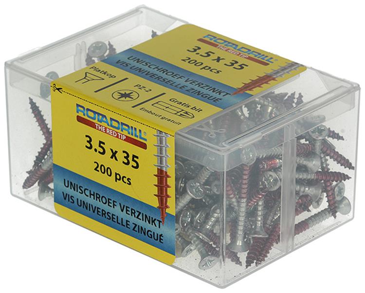 Load image into Gallery viewer, Rotadrill 1039968 - universeelschroef vkpzd vz 3.5x35mm (200) | 4 stuks
