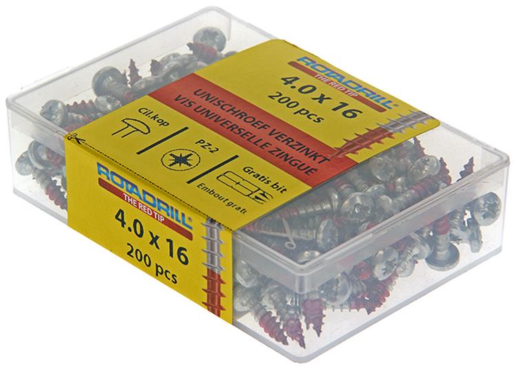 Load image into Gallery viewer, Rotadrill 1040028 - universeelschroef ckpzd vz 4.0x16mm (200) | 4 stuks

