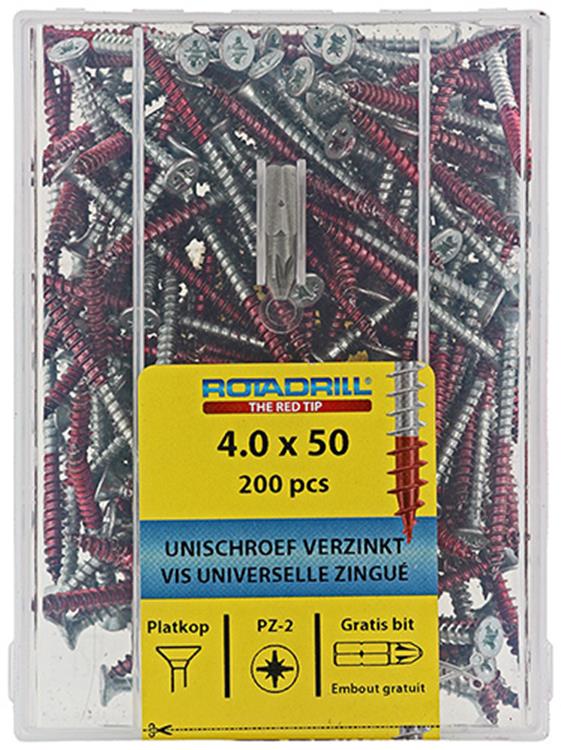 Load image into Gallery viewer, Rotadrill 1039977 - universeelschroef vkpzd vz 4.0x50mm (200) | 4 stuks
